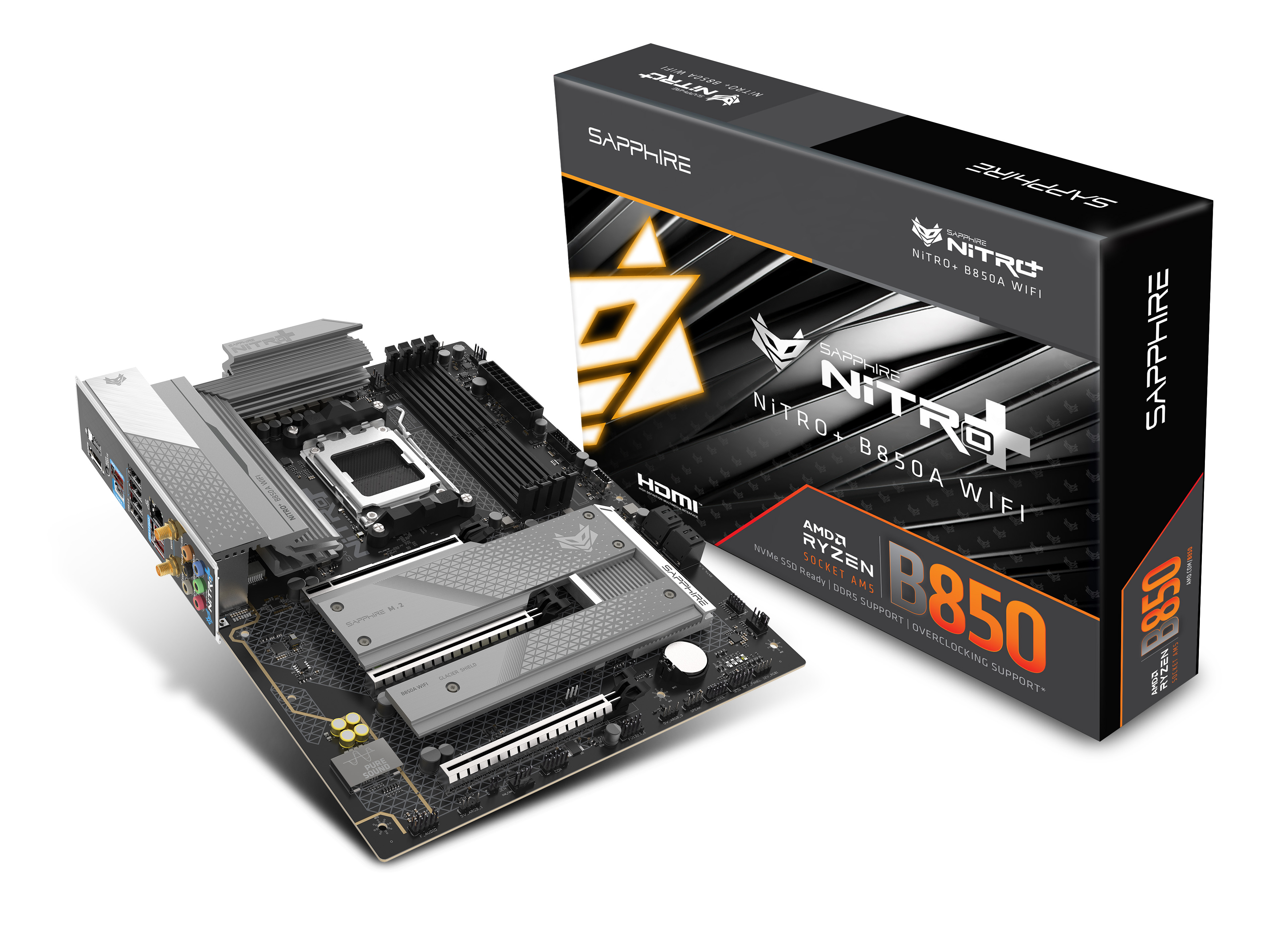 Sapphire NITRO+ B850A WIFI 7 AMD B850 Socket AM5 micro ATX