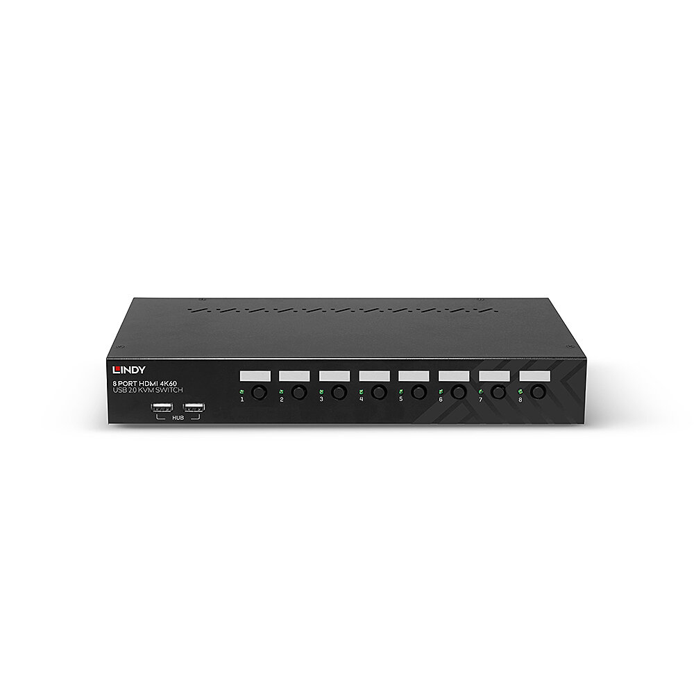 Lindy 39538 KVM switch Rack mounting Black