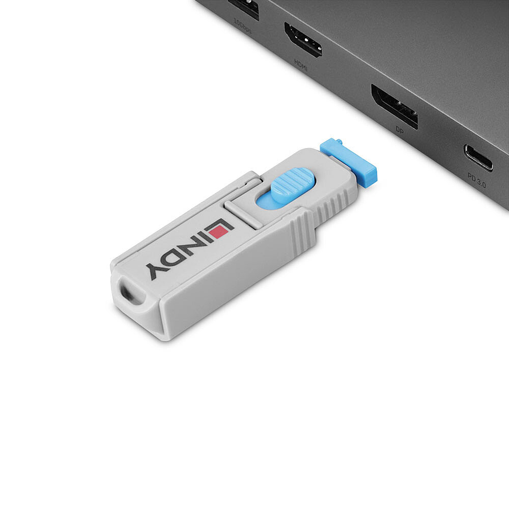 Lindy 40325 port blocker DisplayPort Blue Acrylonitrile butadiene styrene (ABS) 10 pc(s)