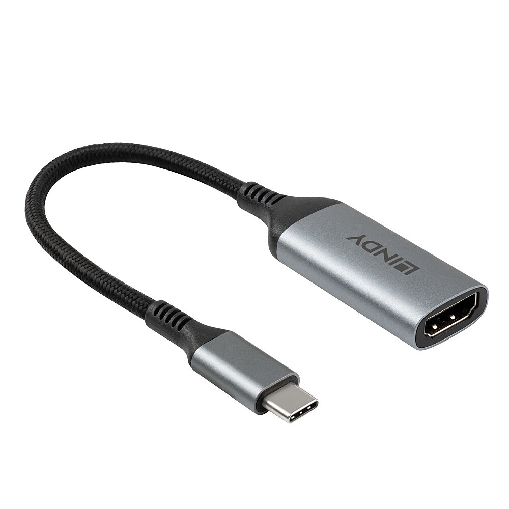 Lindy 43428 video cable adapter 0.15 m USB Type-C HDMI Grey