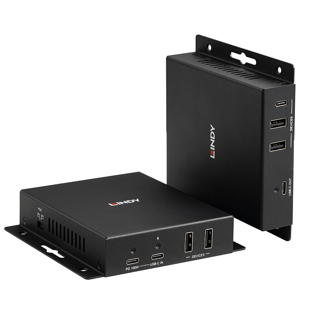 Lindy 39347 AV extender AV transmitter & receiver Black