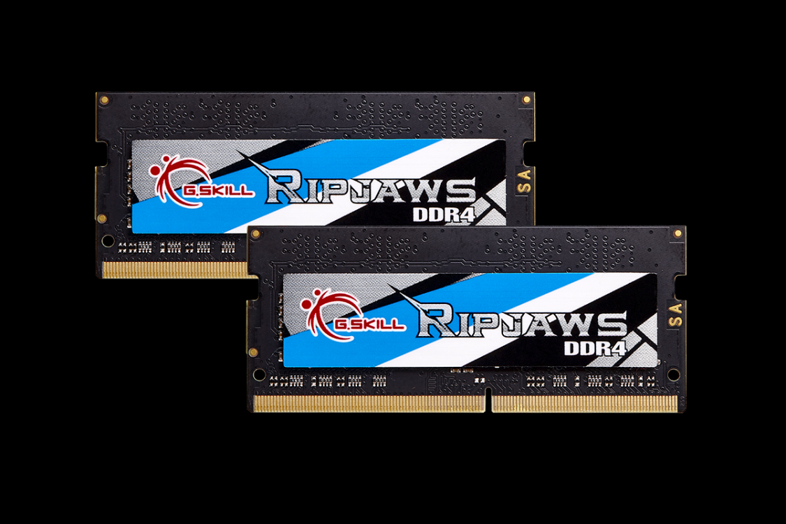 16GB G.Skill 2666MHz DDR4 SO-DIMM Laptop Memory Upgrade Kit (CL19) 1.20V PC4-21300 Ripjaws 2x8GB
