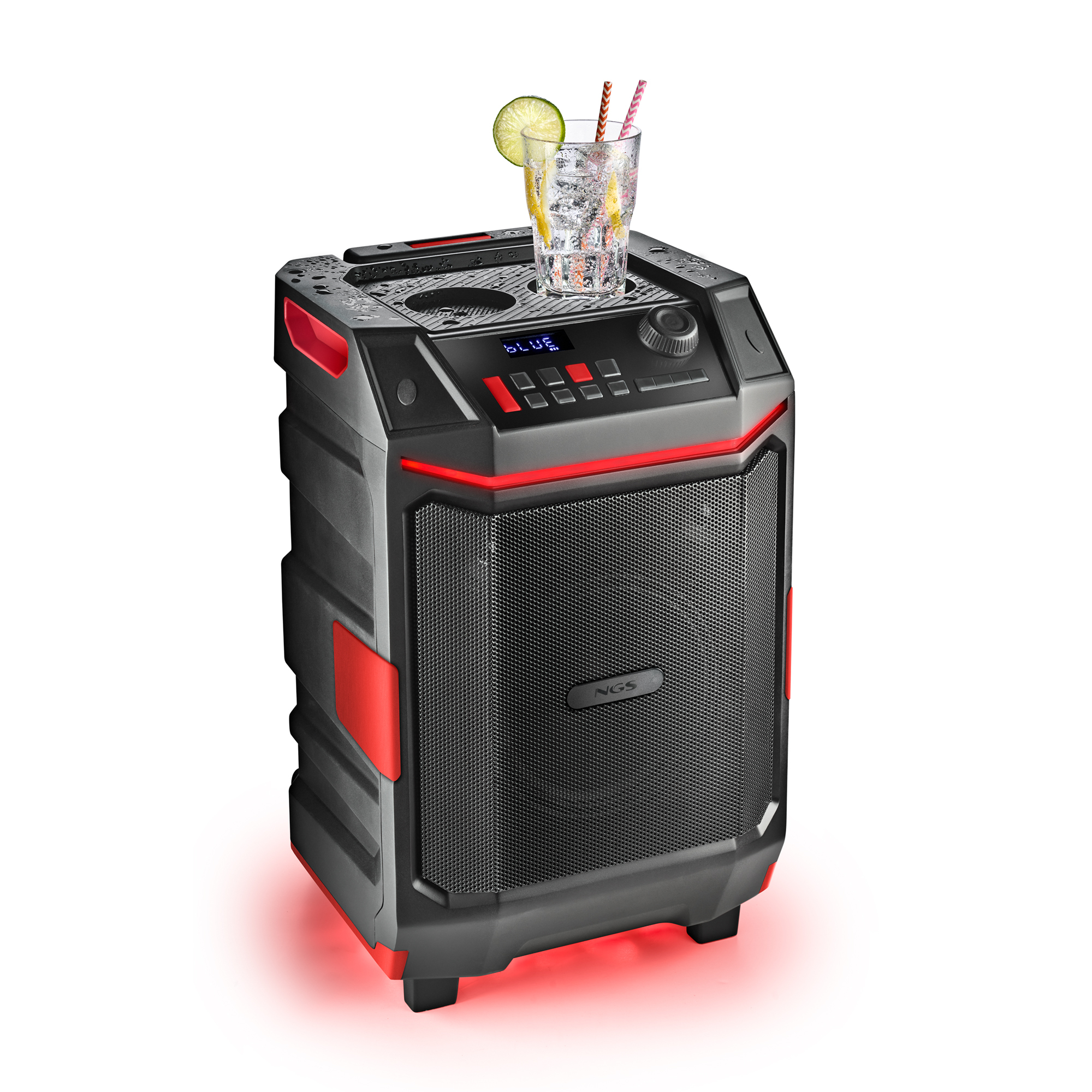 NGS Wild Bash, 300W Portable Wireless and Waterproof BT Speaker with Removable Battery