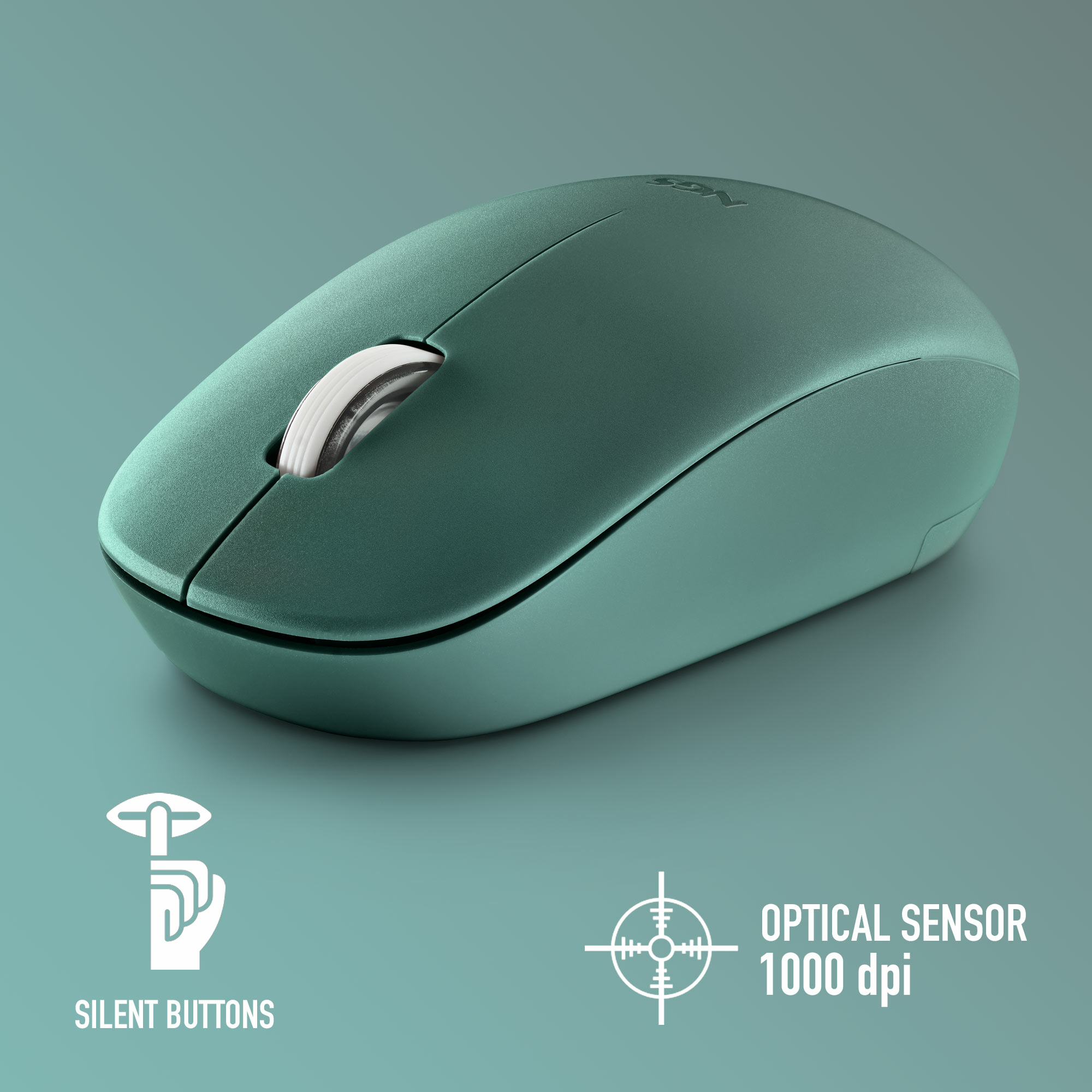 NGS Fog Pro, Wireless Ambidextrous Silent Optical Mouse, Green