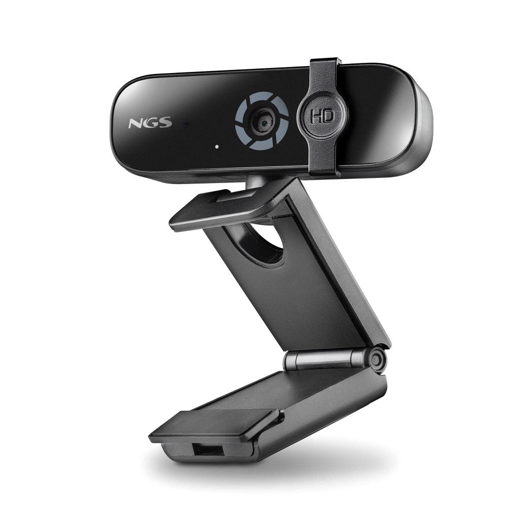 NGS XpressCam 2000, 2K USB Webcam with Built-In Microphone and Privacy Filter, Black