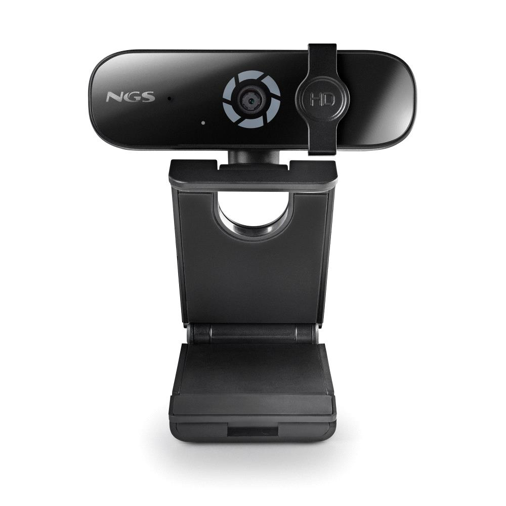 NGS XpressCam 2000, 2K USB Webcam with Built-In Microphone and Privacy Filter, Black