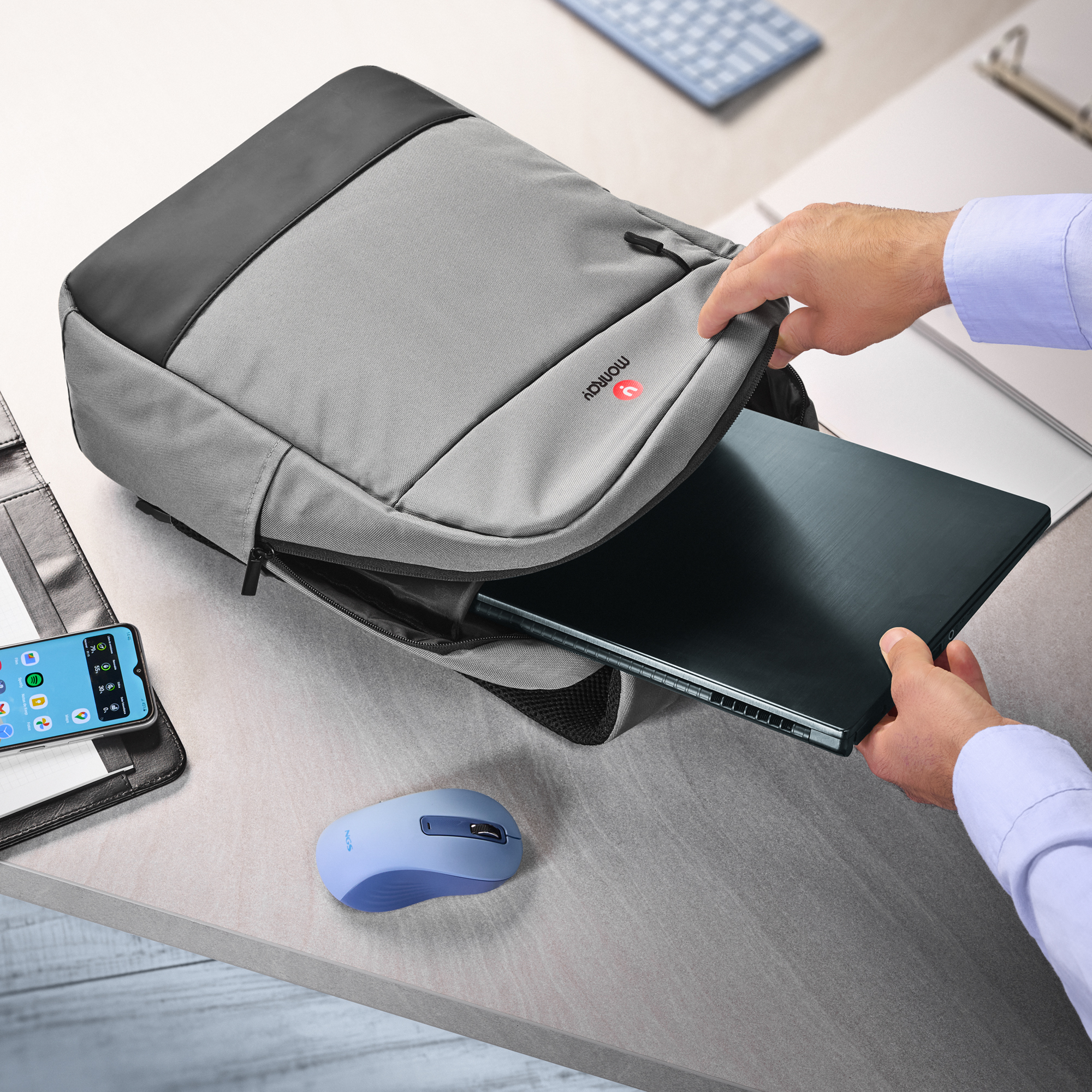 NGS Sacks Venture 15.6" Laptop Backpack, Grey