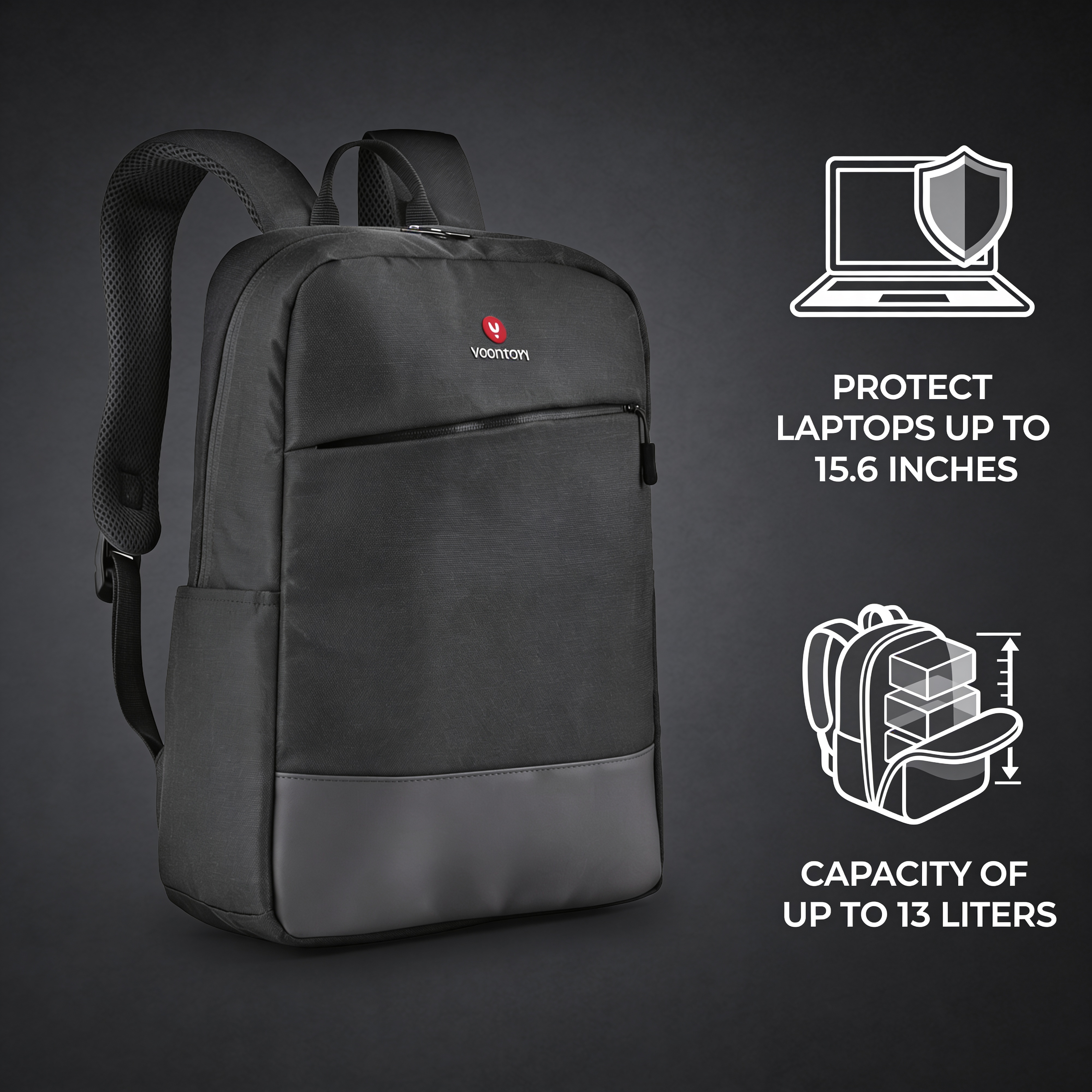 NGS Sacks Venture 15.6" Laptop Backpack, Black