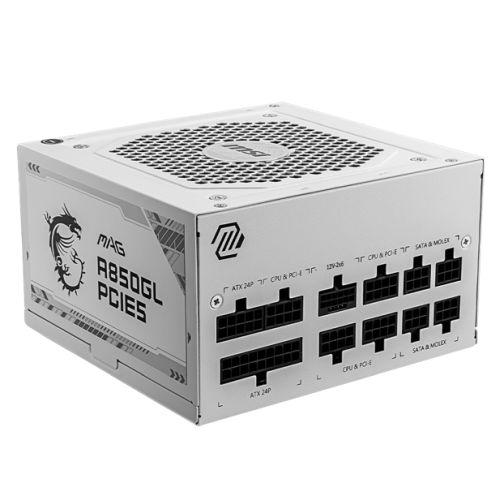 MSI 850W Fully Modular ATX Power Supply - White