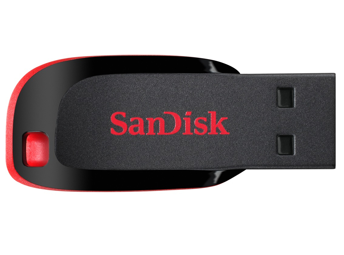 32GB SanDisk Cruzer Blade USB2.0 Flash Drive - Black, Red