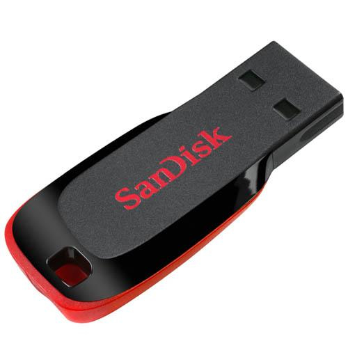 16GB SanDisk Cruzer Blade USB2.0 Flash Drive - Black, Red