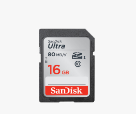 16GB SanDisk Ultra Class 10 UHS-I SDHC Memory Card
