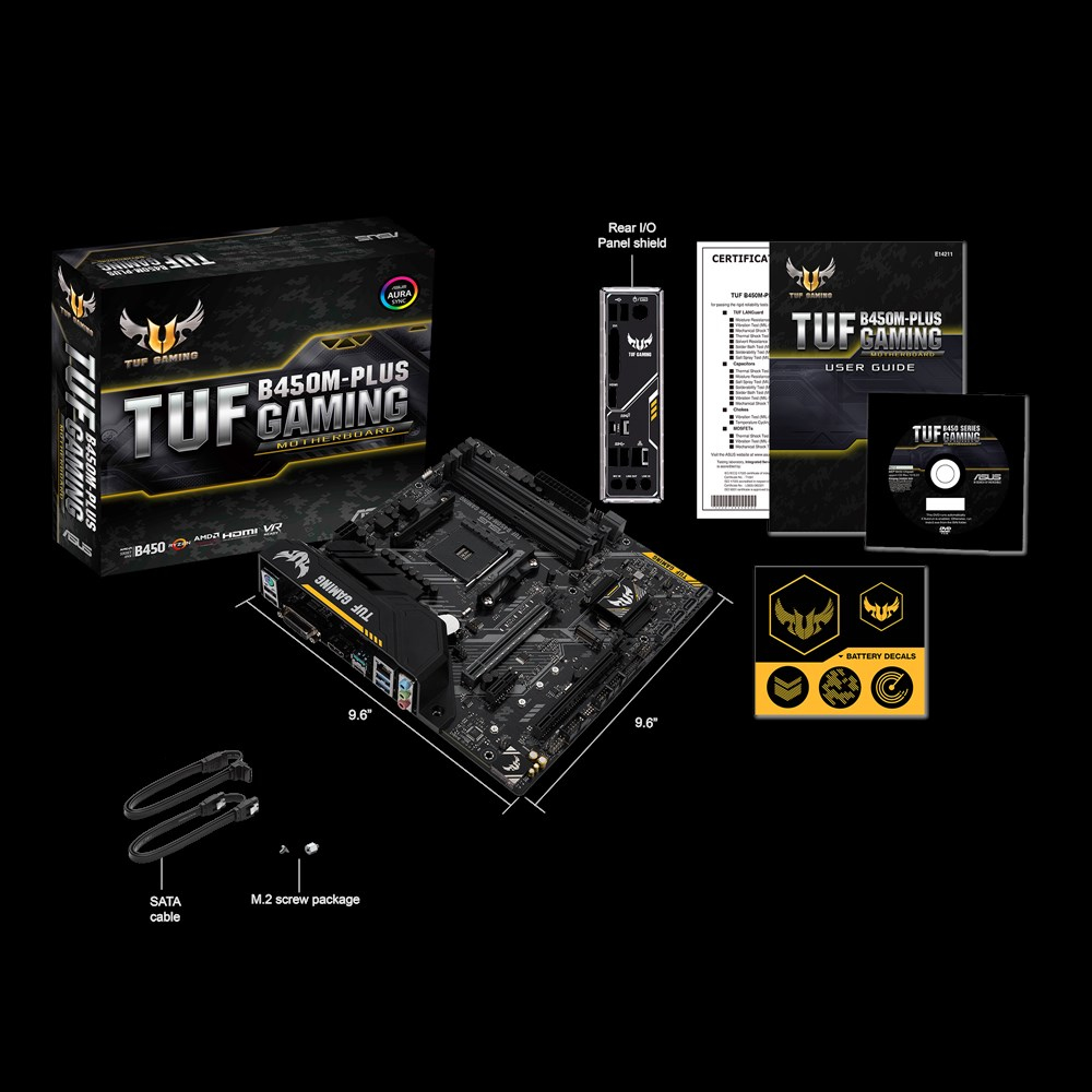 Asus TUF AM4 AMD B450M-Plus Gaming Micro ATX DDR4-SDRAM Motherboard