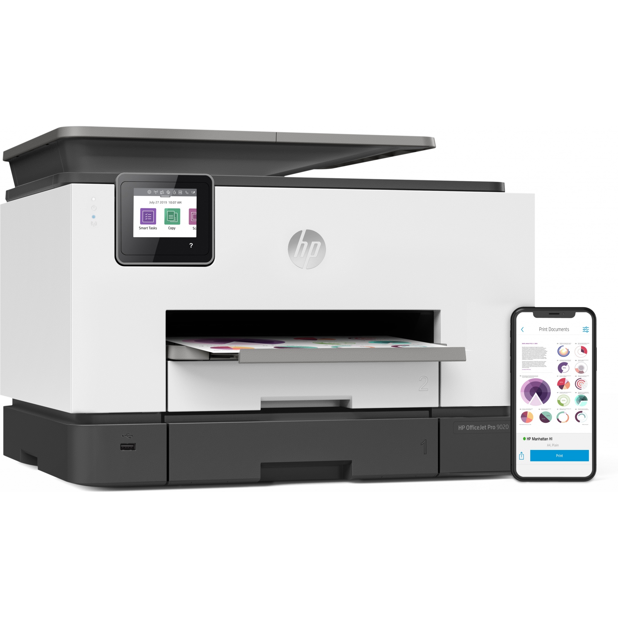 HP Officejet Pro 9020 A4 USB2.0 LAN WiFi Multifunctional Color Inkjet ...