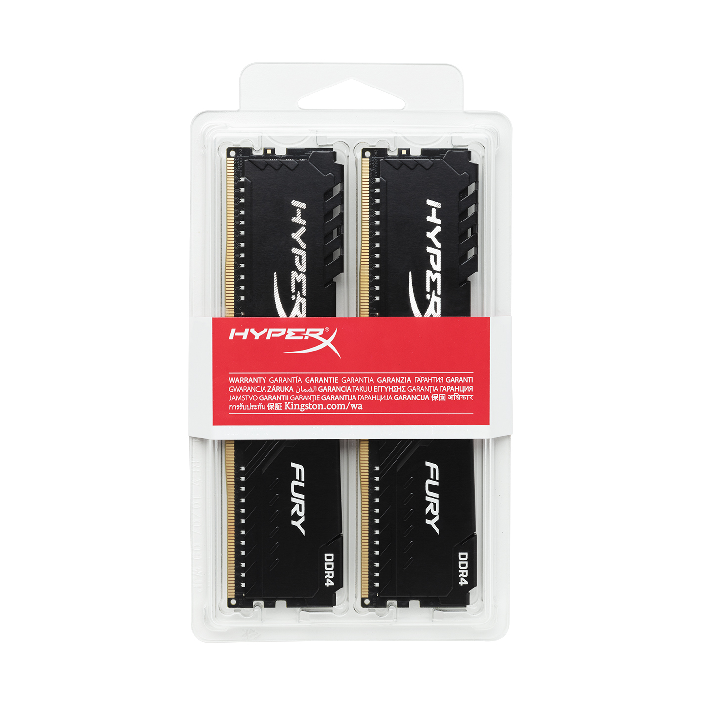 16GB Kingston HyperX Fury PC4-28800 3600MHz 1.35V CL17 Unbuffered Non ECC DDR4 Dual Memory Kit (2 x 8GB) - Black