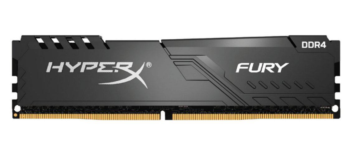 32GB Kingston HyperX Fury PC4-21300 2666MHz CL16 1.2V DDR4 Dual Memory Kit (2 x 16GB) - Black