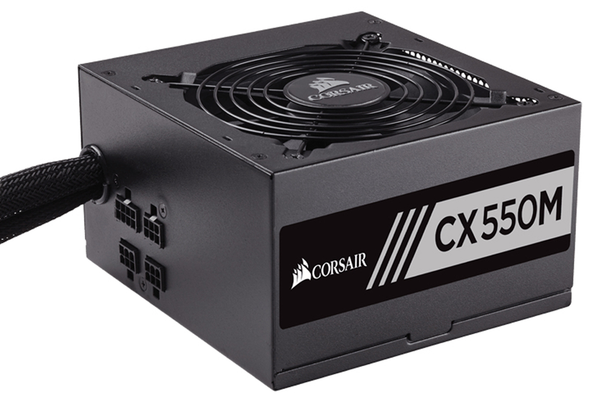 Corsair CX550M 550 Watt 20+4 Pin ATX Power Supply - Black