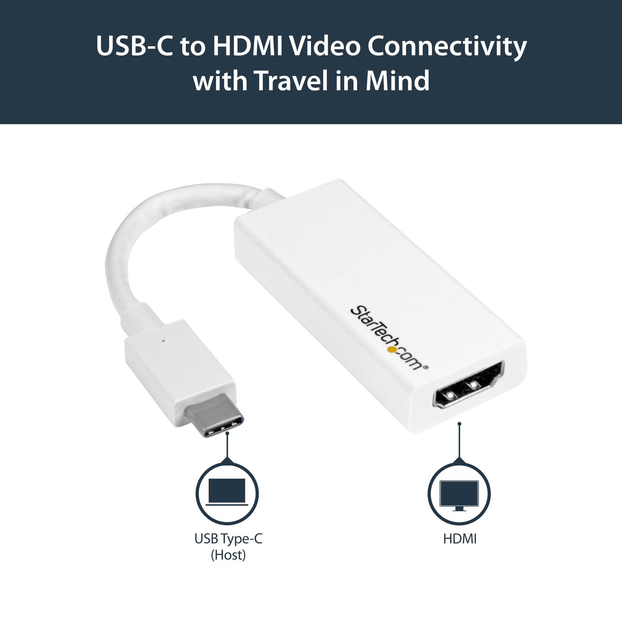 StarTech USB3.1 Type-C to HDMI  Adapter - White