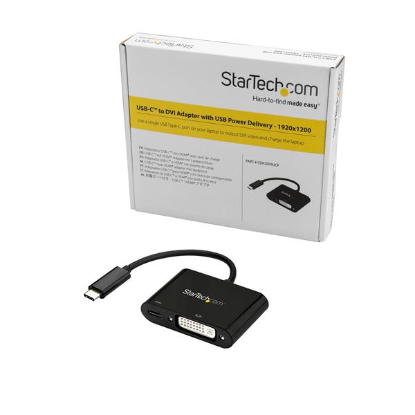 StarTech USB Type-C to DVI Video Display Adapter - Black