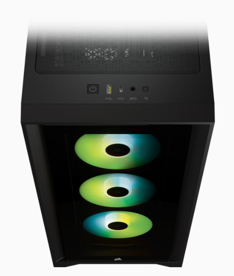 Corsair iCUE 4000X RGB Tempered Glass Midi-Tower - Black