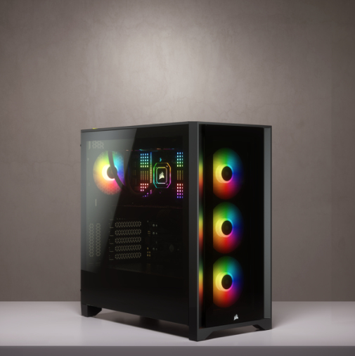 Corsair iCUE 4000X RGB Tempered Glass Midi-Tower - Black