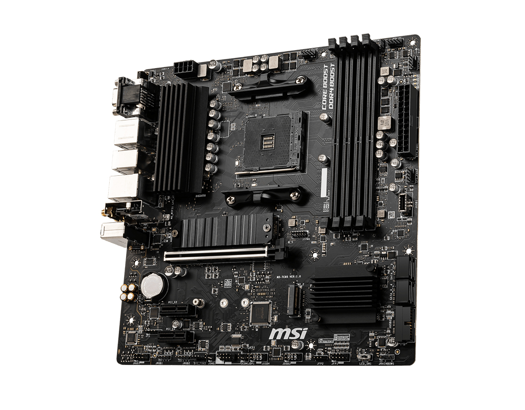 MSI B550M PRO-VDH AMD B550 Socket AM4 Micro ATX DDR4-SDRAM Motherboard