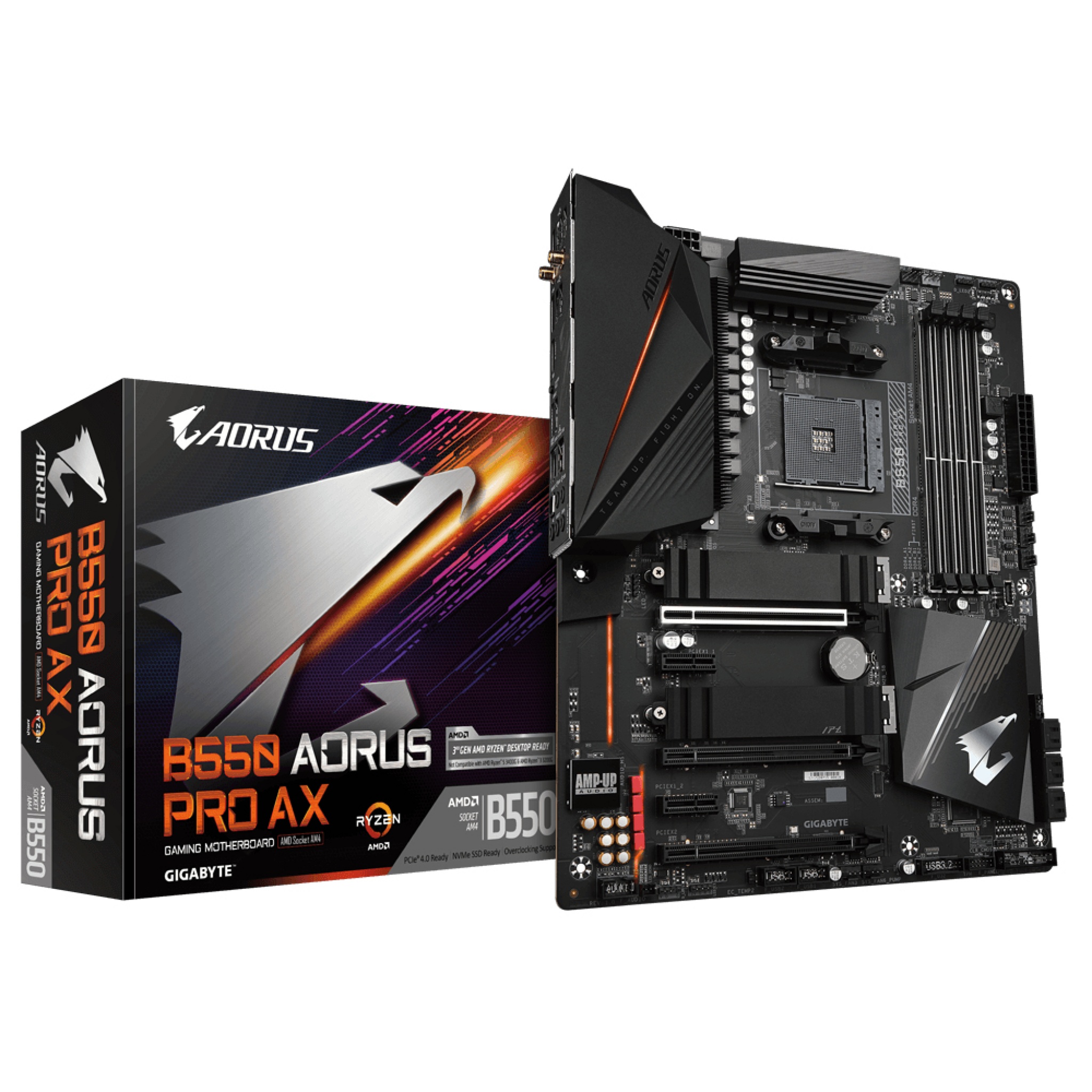 Gigabyte Aorus Pro AMD B550 Socket AM4 ATX DDR4 Motherboard