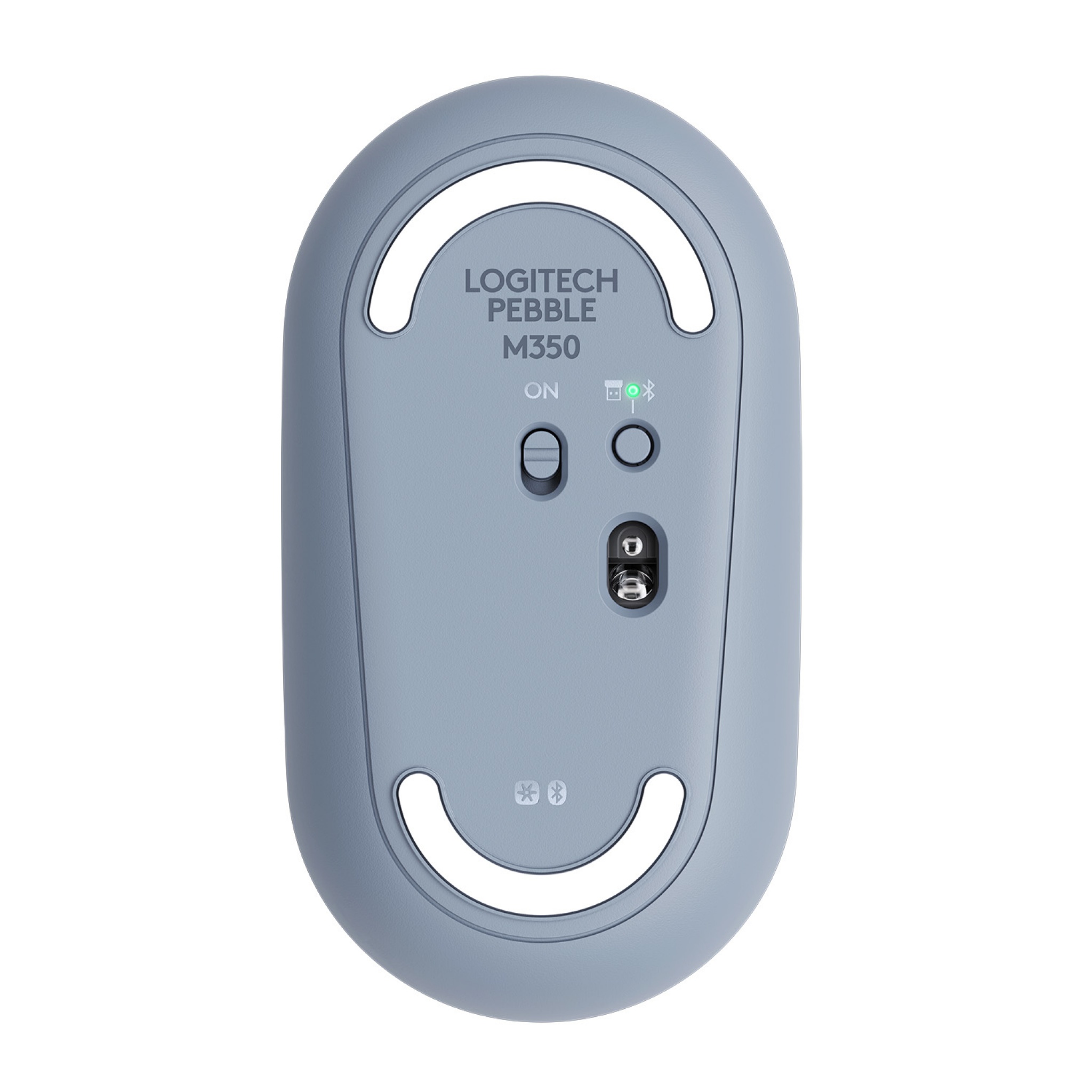 Logitech Pebble M350 Wireless Mouse - Blue, Grey