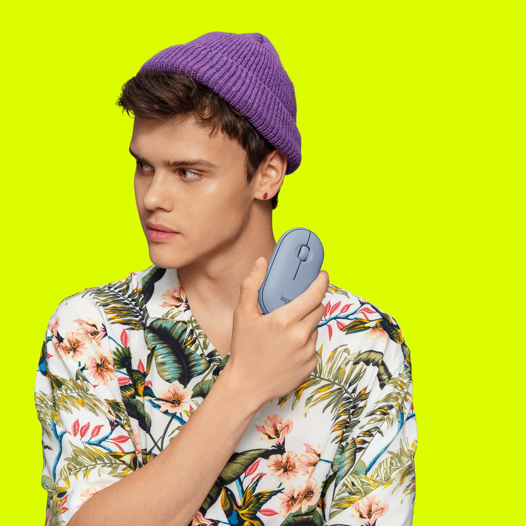 Logitech Pebble M350 Wireless Mouse - Blue, Grey