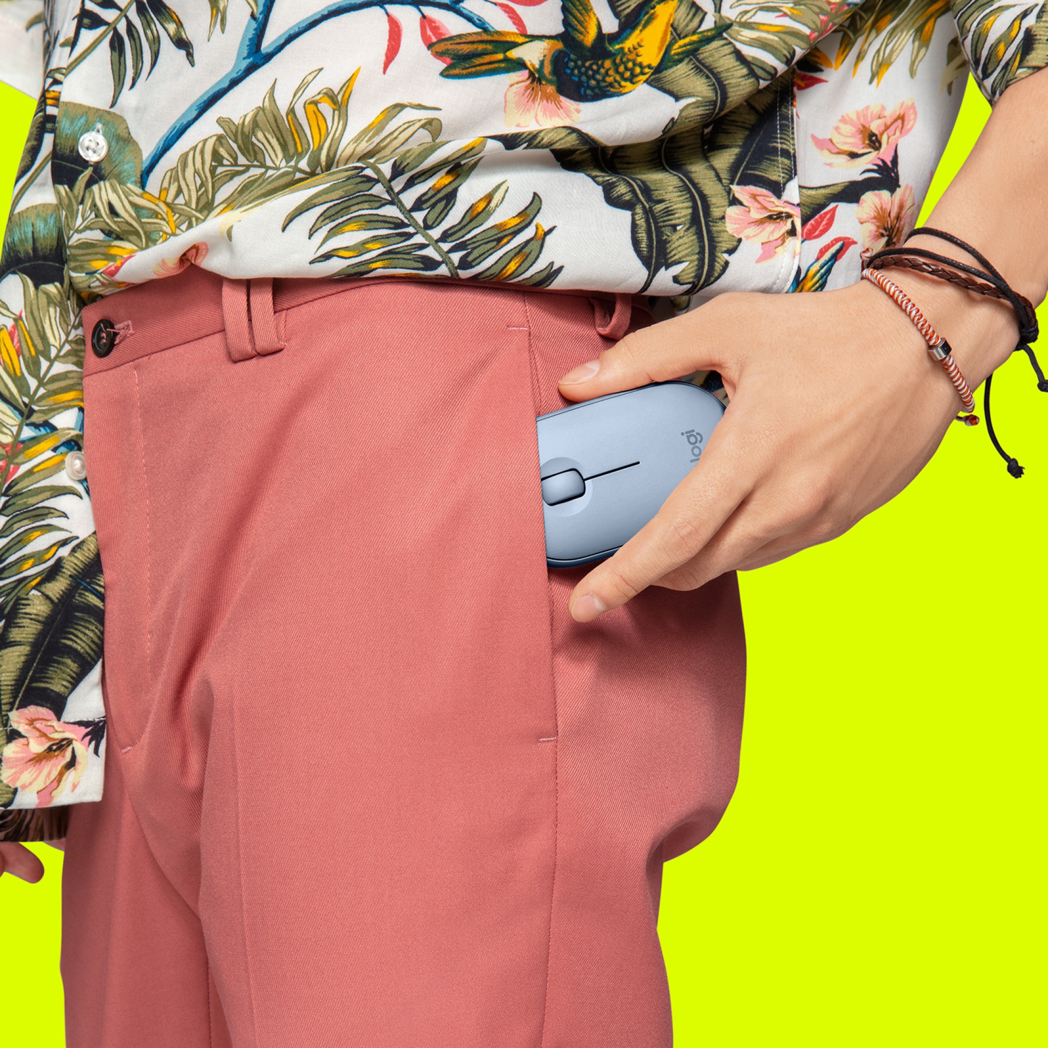 Logitech Pebble M350 Wireless Mouse - Blue, Grey