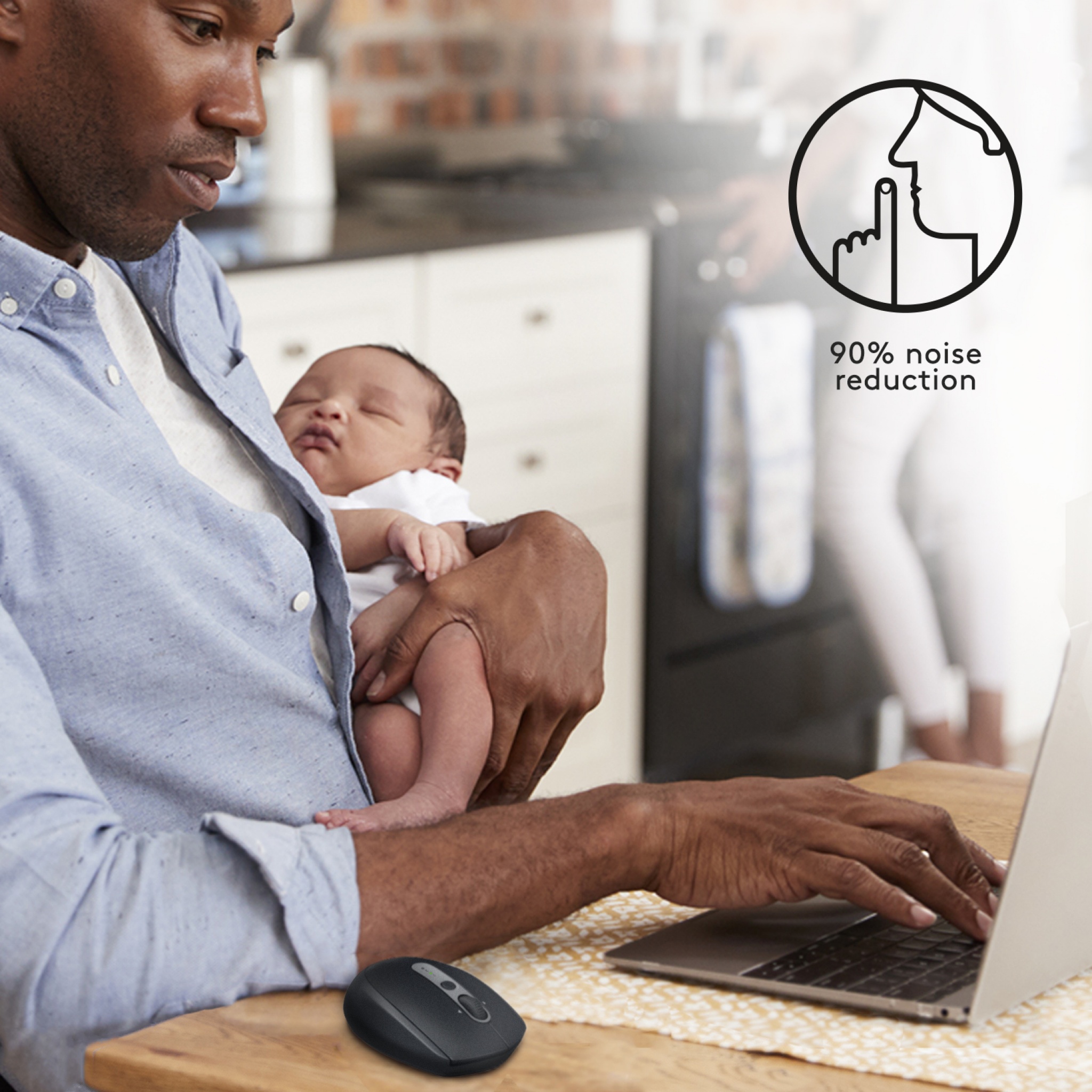 Logitech Wireless M590 Computer Mouse - Graphite