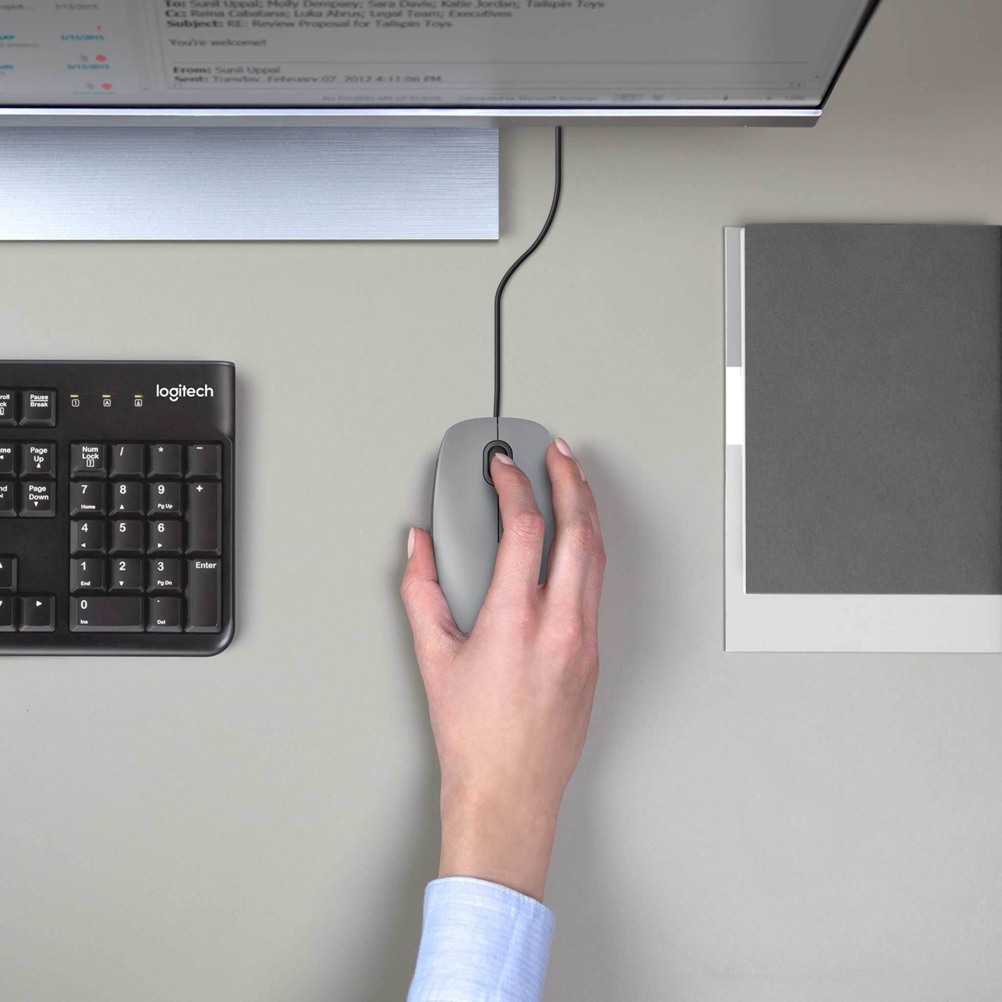 Logitech M110 Silent Mouse - Grey