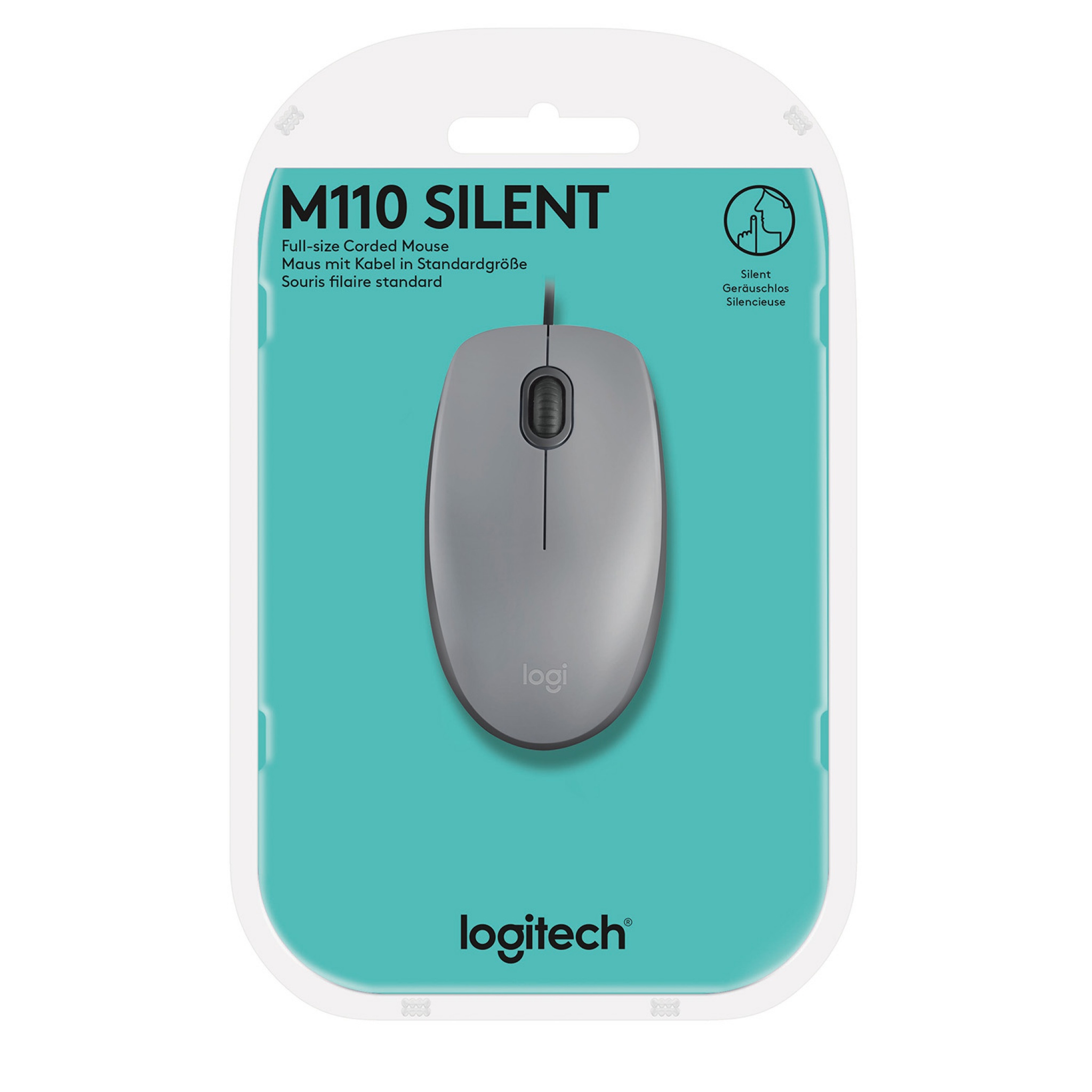 Logitech M110 Silent Mouse - Grey