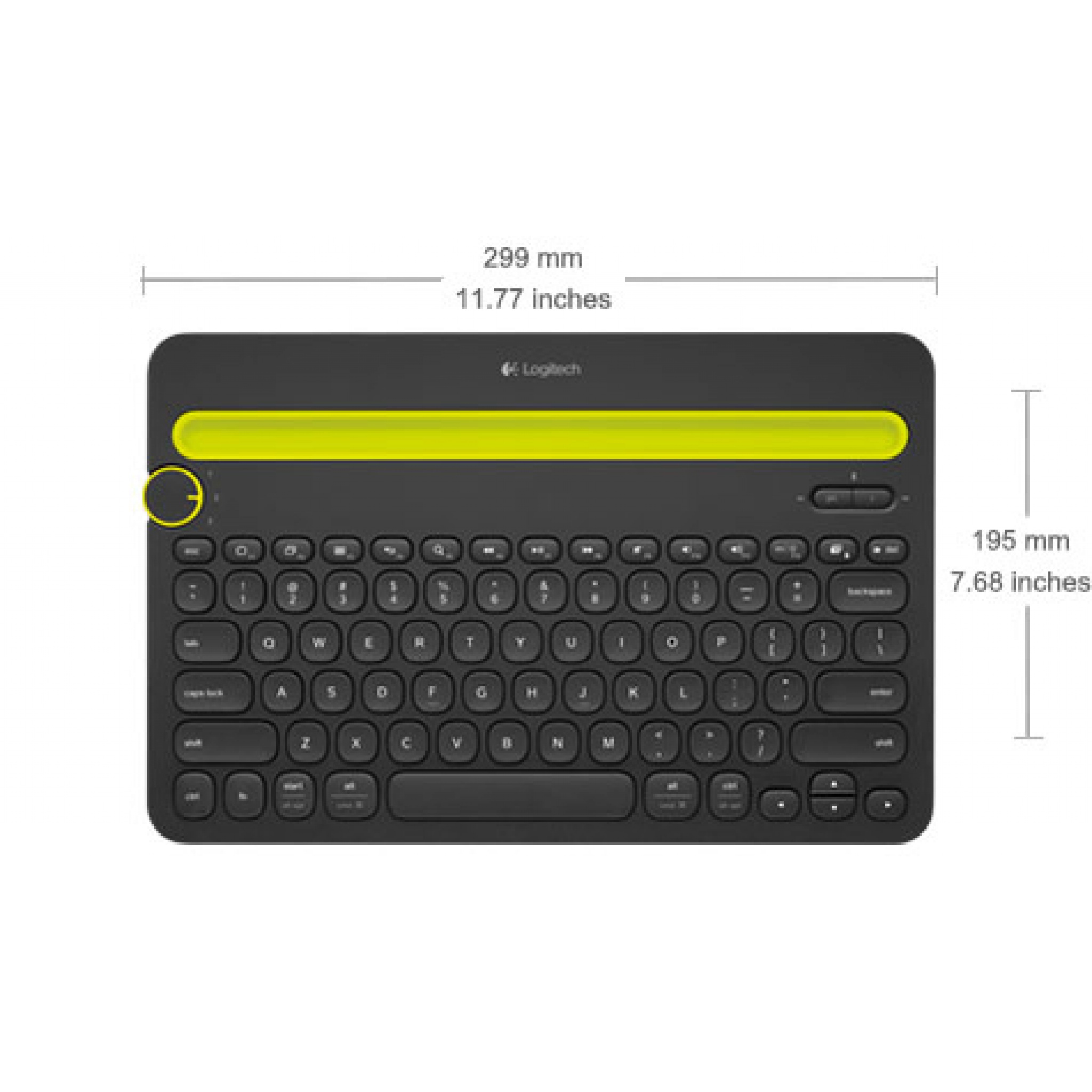Logitech K480 Bluetooth Keyboard - German Layout - Black