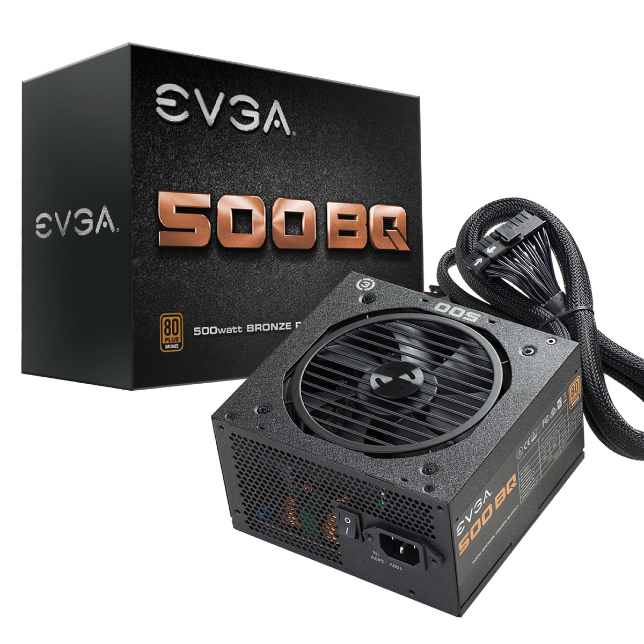 EVGA 500W ATX Semi Modular Power Supply - Black