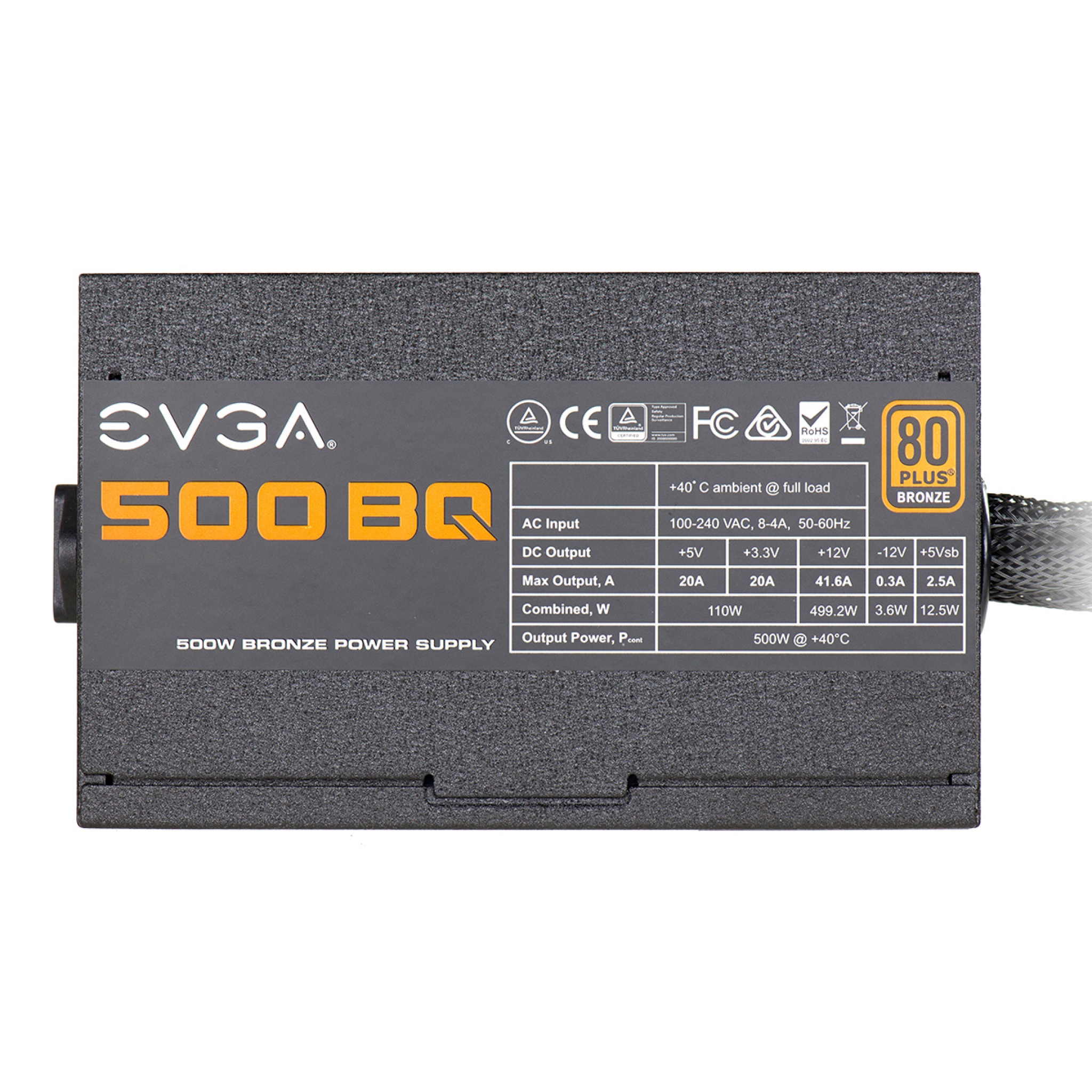 EVGA 500W ATX Semi Modular Power Supply - Black