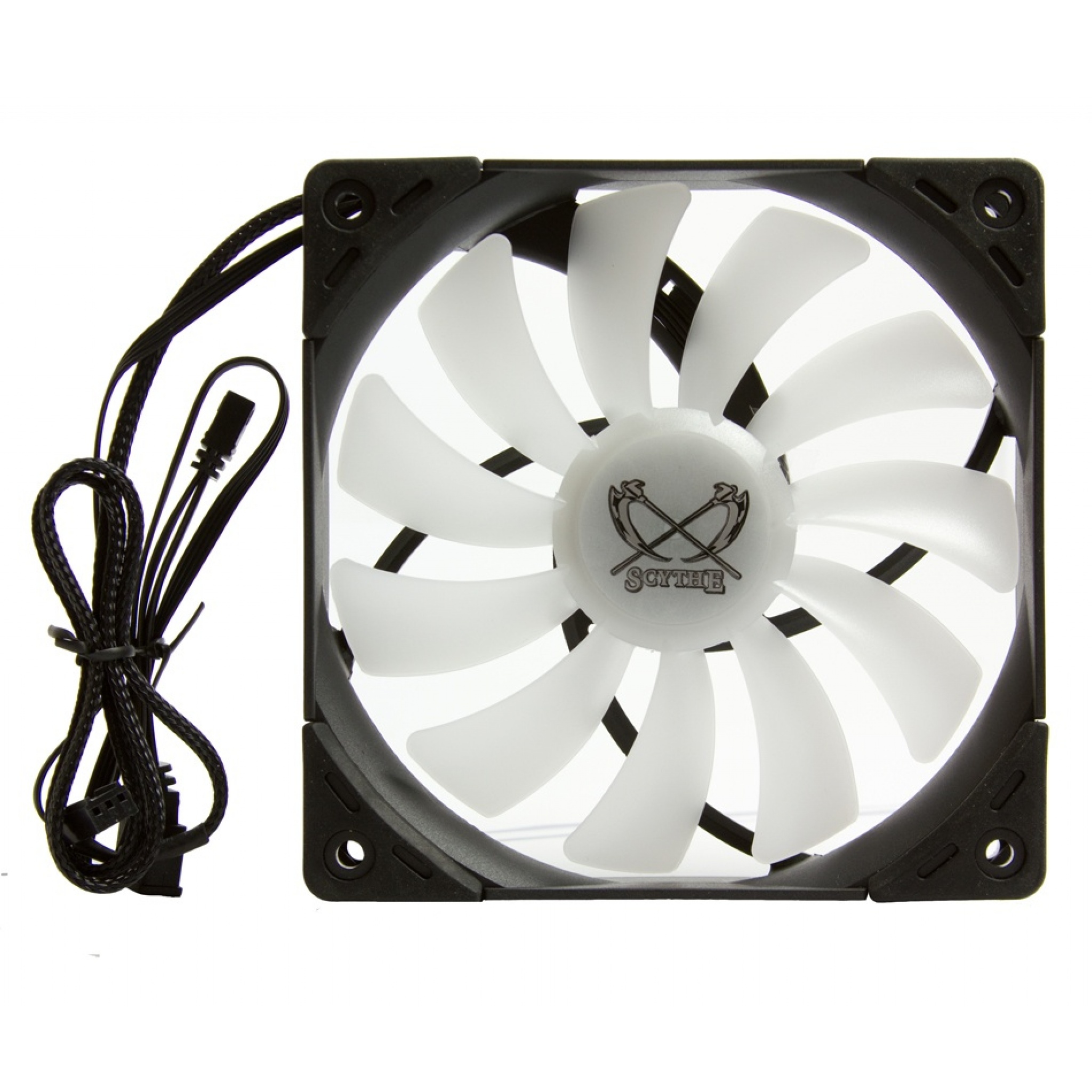 Scythe 120MM Computer Case Fan - Black, White