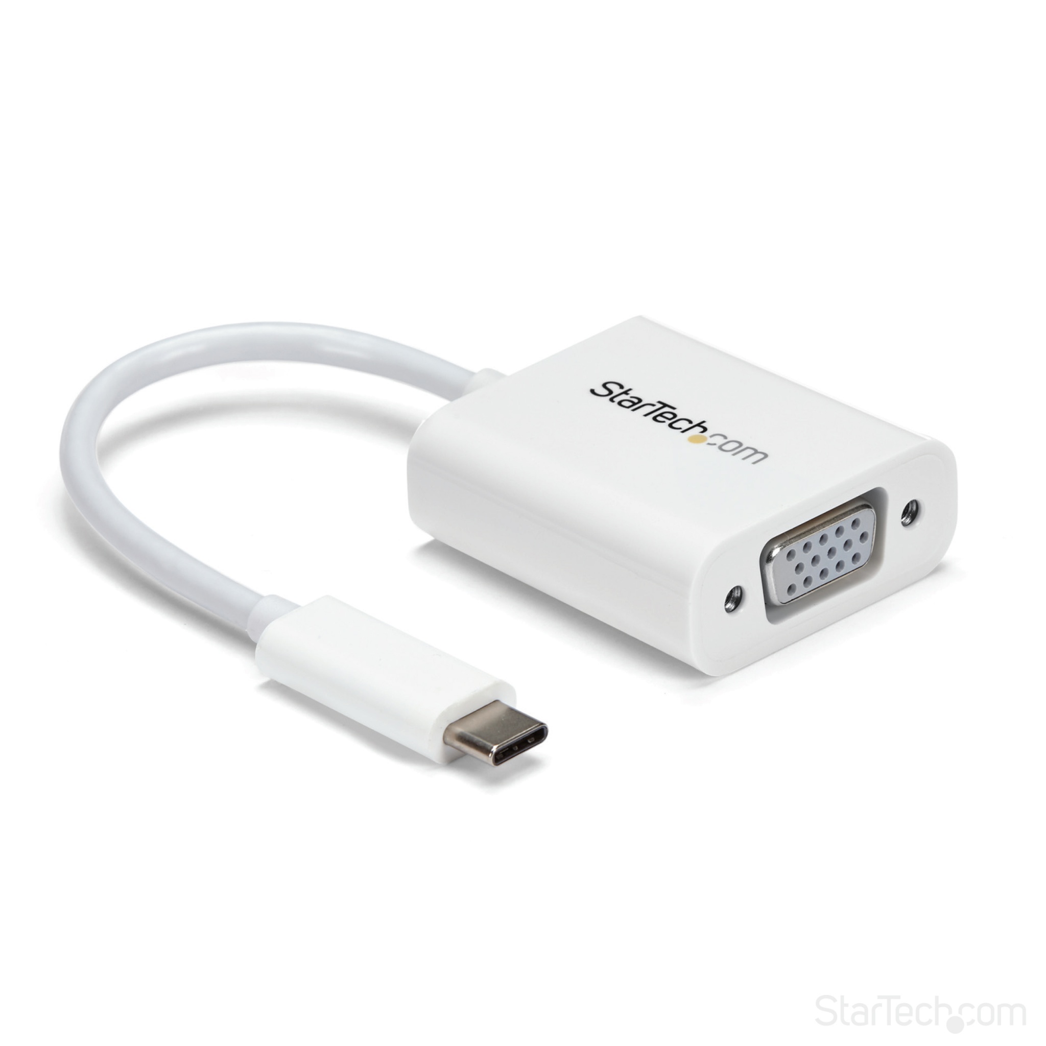 StarTech USB C To VGA Adapter - White