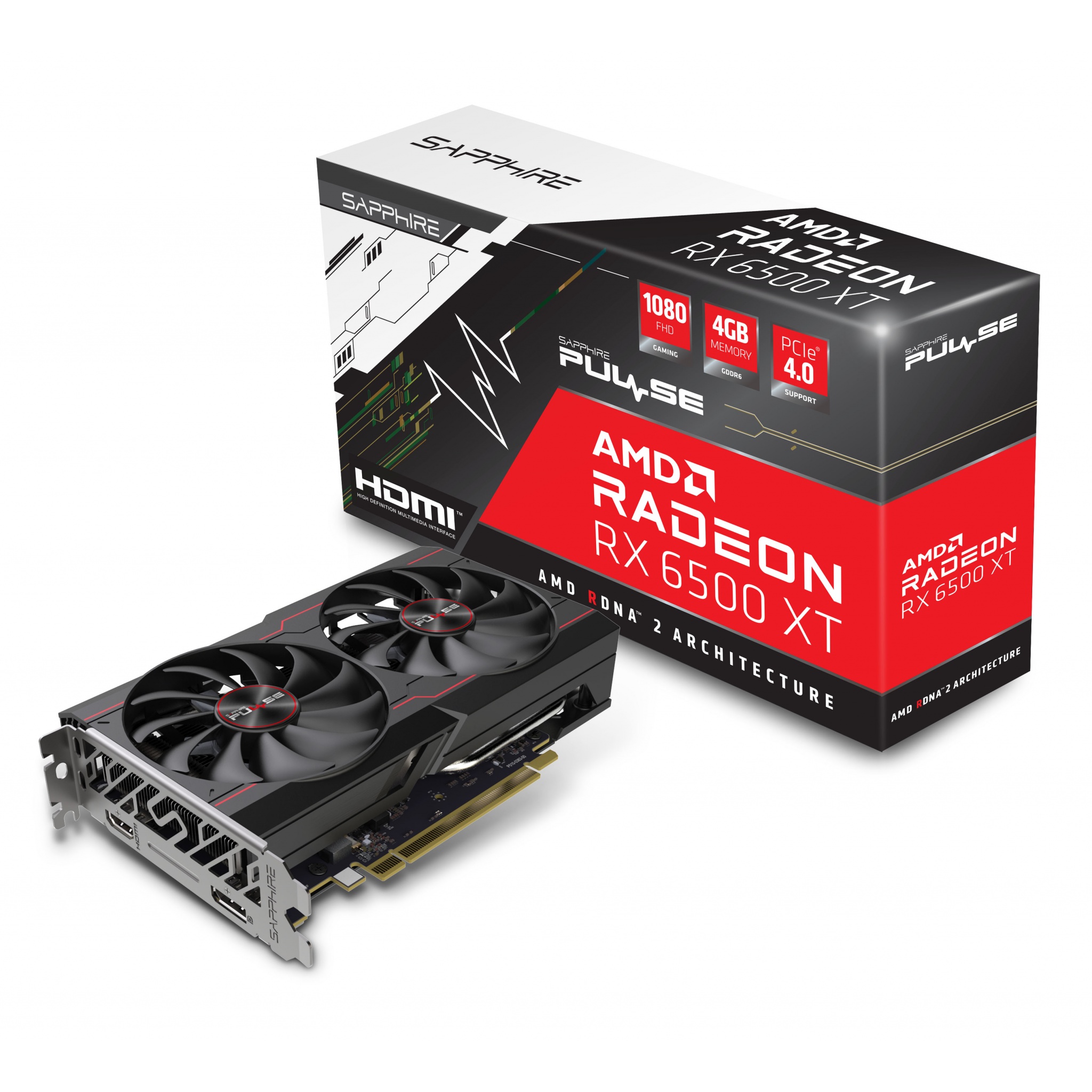Sapphire Pulse Radeon RX 6500 XT AMD 4GB GDDR6 Graphics Card