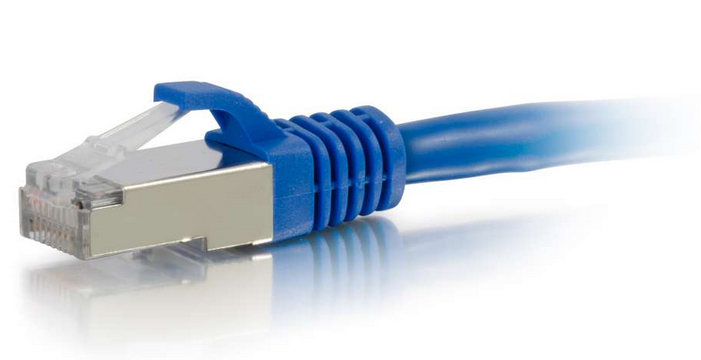 1FT C2G Cat6a RJ-45 Male To RJ-45 Male Networking Cable - Blue 