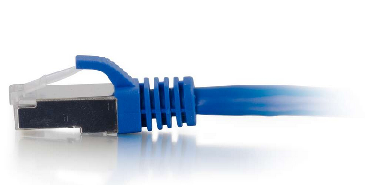1FT C2G Cat6a RJ-45 Male To RJ-45 Male Networking Cable - Blue 