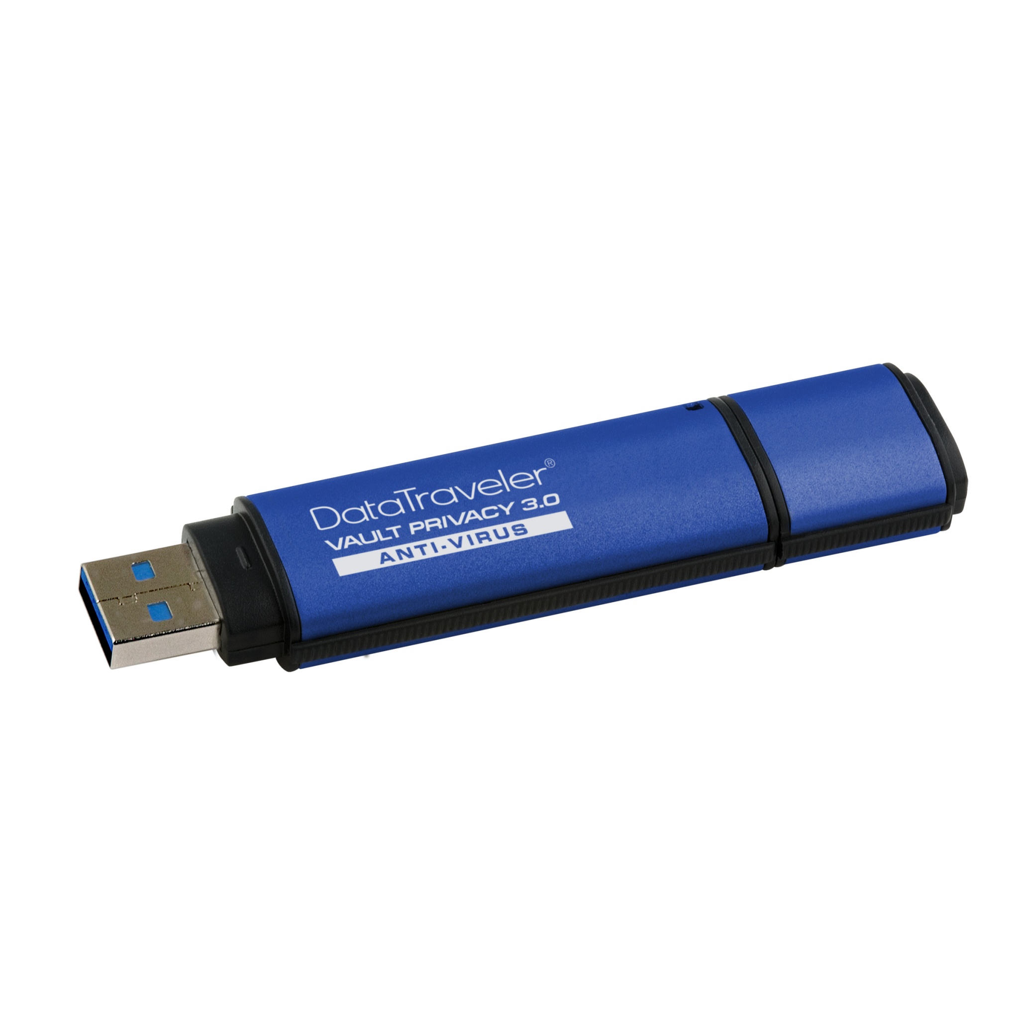 64GB Kingston DataTraveler Vault Privacy 3.0 Anti-Virus Encrypted USB Flash Drive - Blue