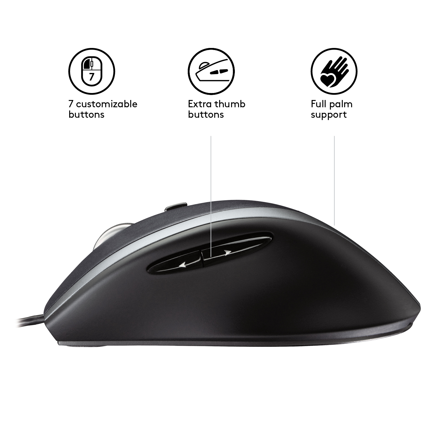 Logitech M500 Wired Laser Mouse Black