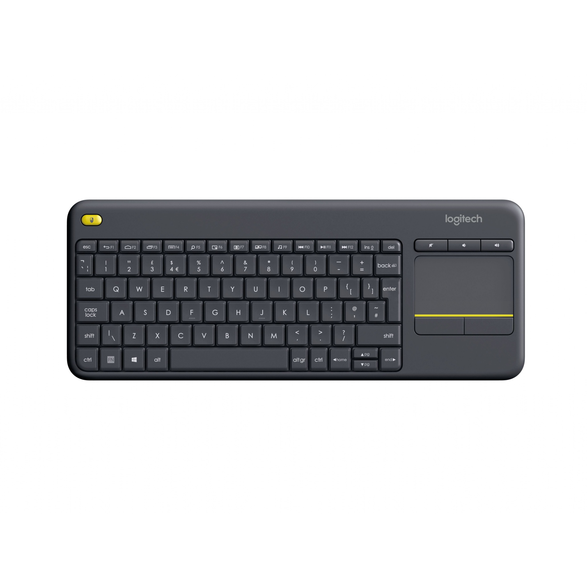 Logitech K400 Plus Wireless Touch Keyboard - French Layout - Black