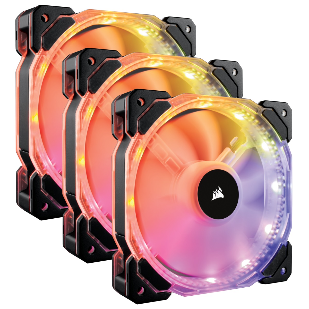 Corsair HD120 PWM RGB High Performance 120mm Computer Case Fans - Triple Pack w/Controller