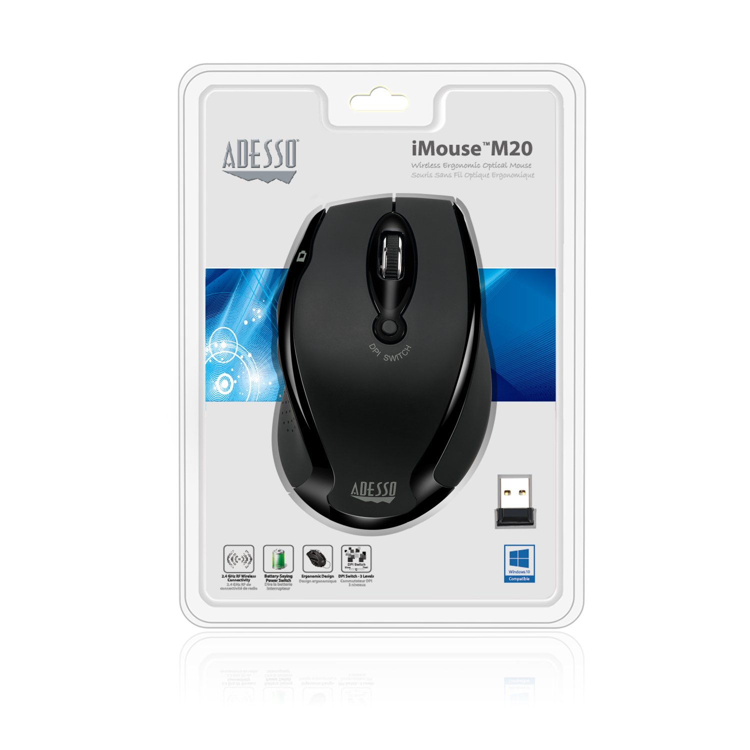Adesso iMouse M20B Wireless RF Optical Mouse