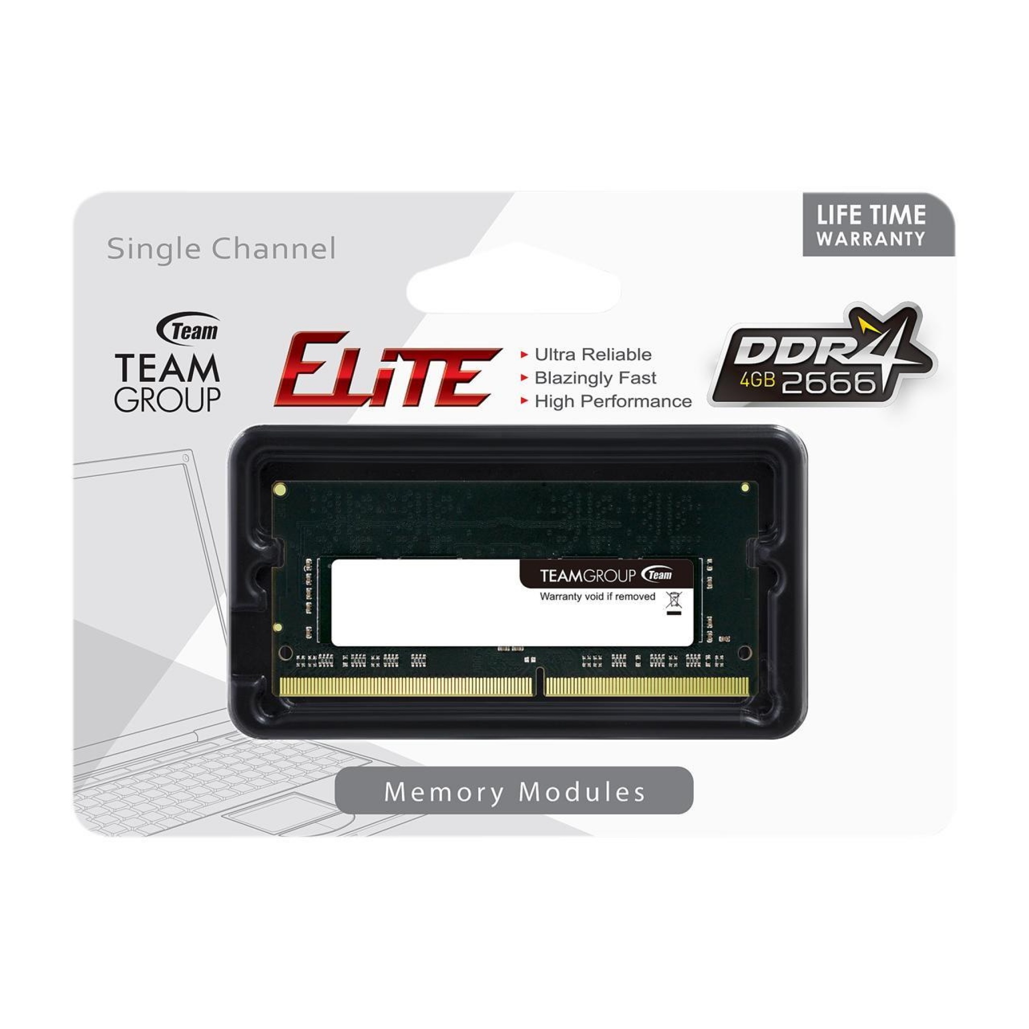 4GB Team Group Elite DDR4 2666MHz CL19 Memory Module