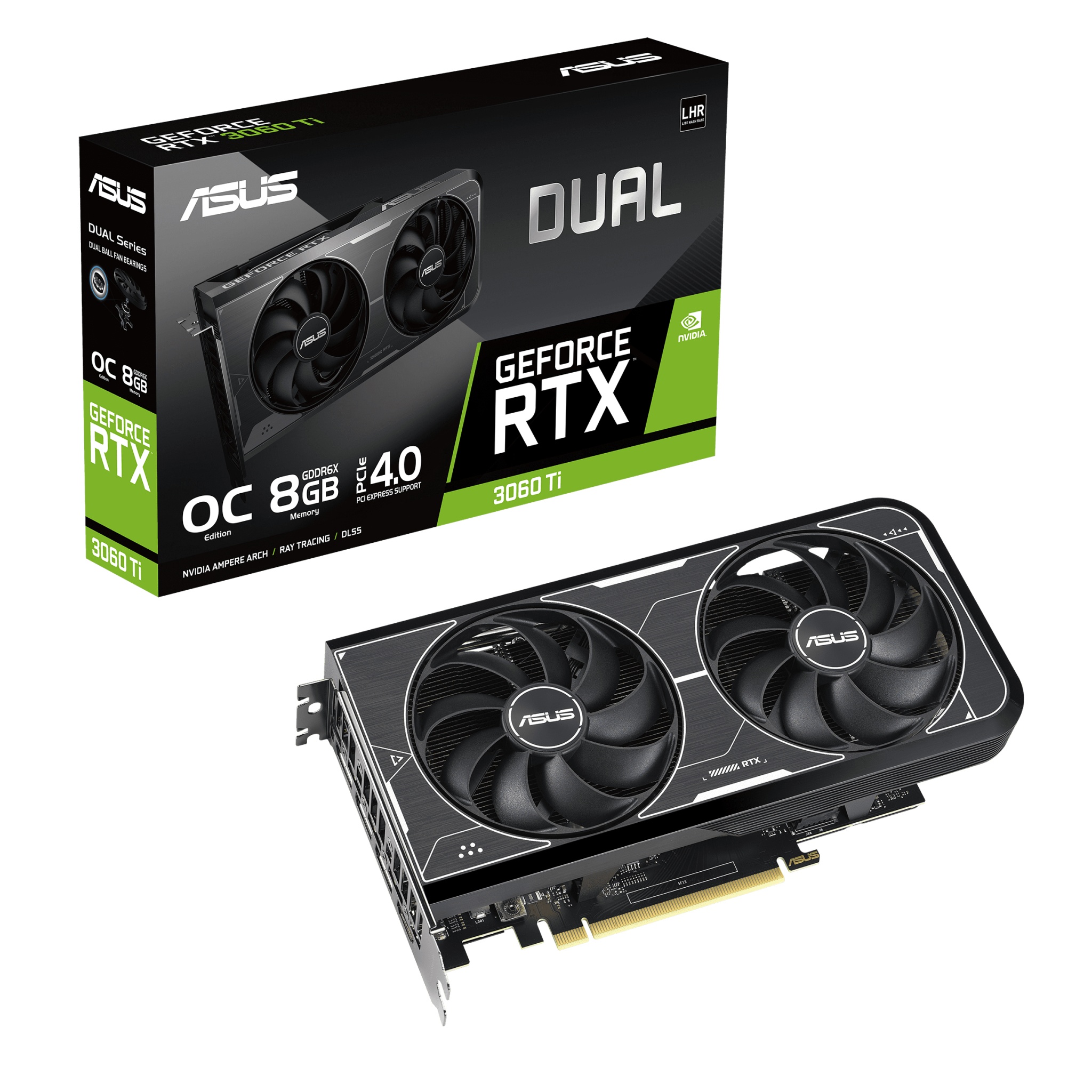 ASUS Dual GeForce RTX 3060 Ti OC Edition GDDR6X Dual Fan Graphics Card - 8GB
