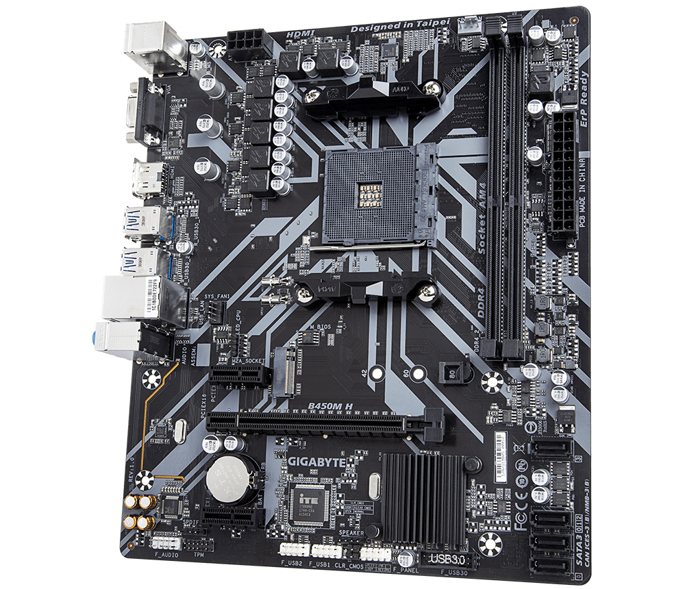 Gigabyte B450M H AMD B450 Socket AM4 micro ATX Motherboard