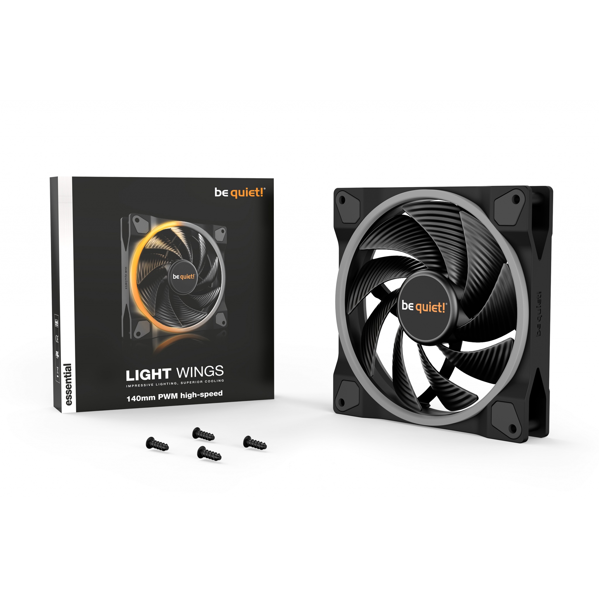 be quiet! Light Wings ARGB 140mm Computer Case Fan